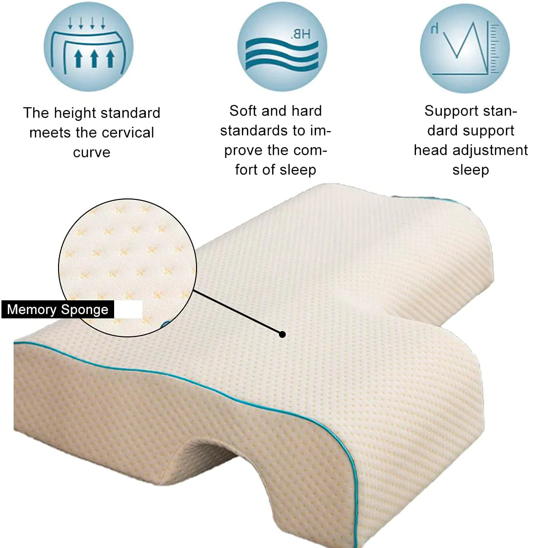 Almohada Viscoelastica para Parejas con funda de Bamboo