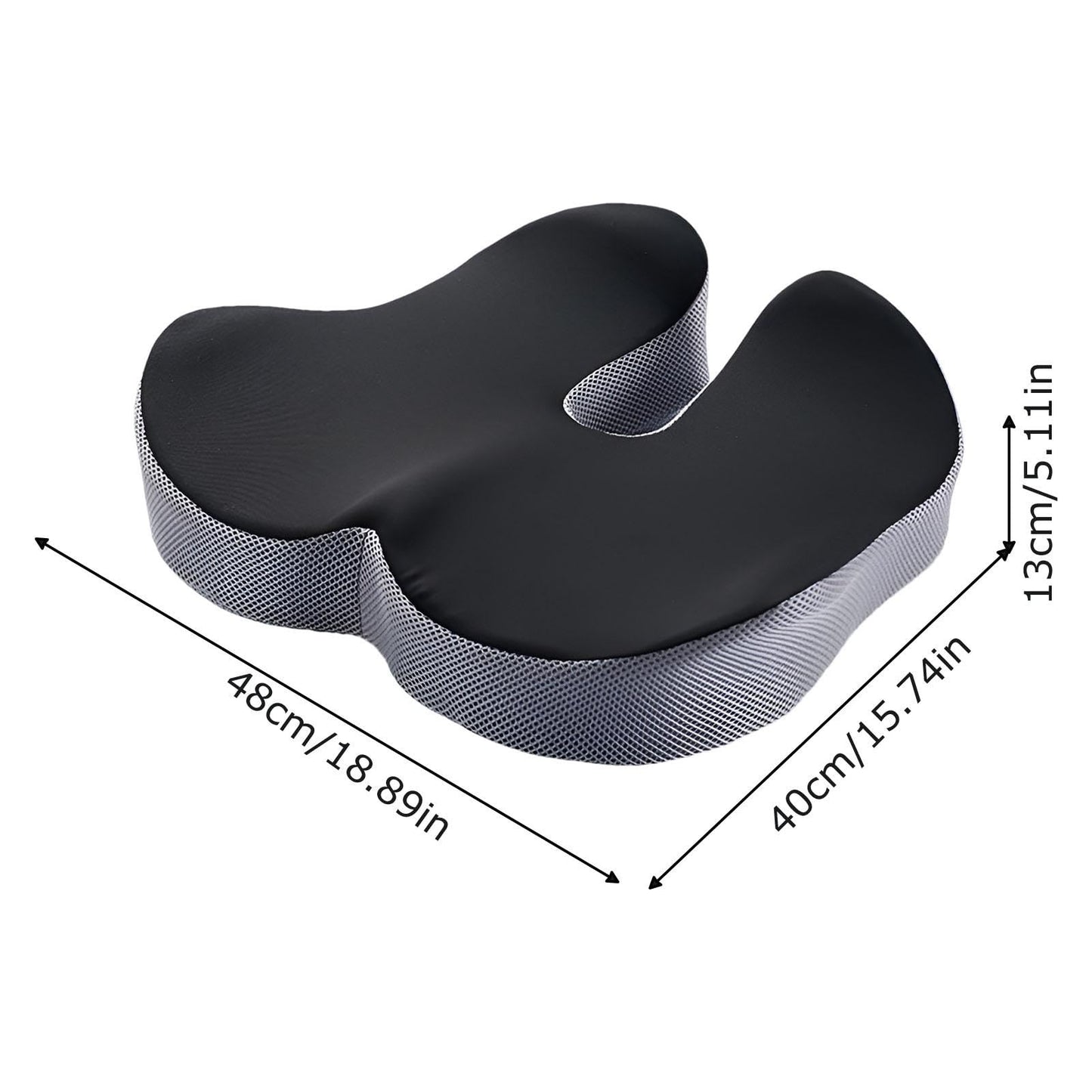 Combo UltraComfort - Cojin y Respaldar Memory Foam con Infusión de Carbón y Gel