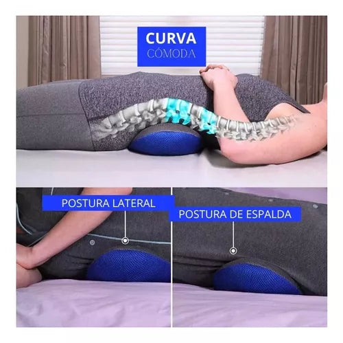 Almohada Ergonómica De Apoyo Lumbar Y Espalda Curva Cómoda.