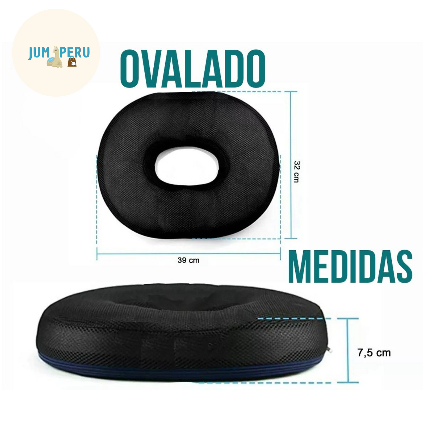 PACK ULTRA CONFORT (Cojin Asiento Ovalado + Respaldar Memory Foam)