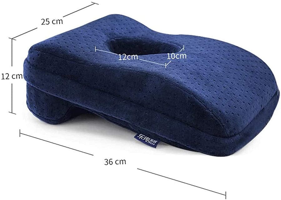 Almohada Viscoelastica Gel para dormir boca abajo (Prono) con Funda Extraíble De Terciopelo Lavable