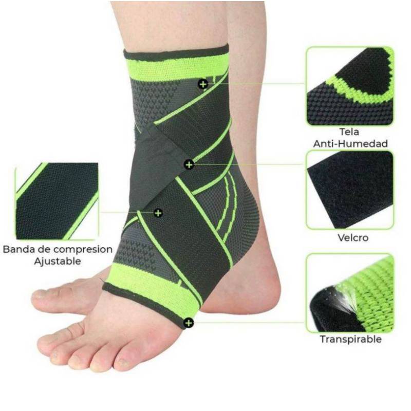 TOBILLERA DE COMPRESION PACK X 2 UNIDADES