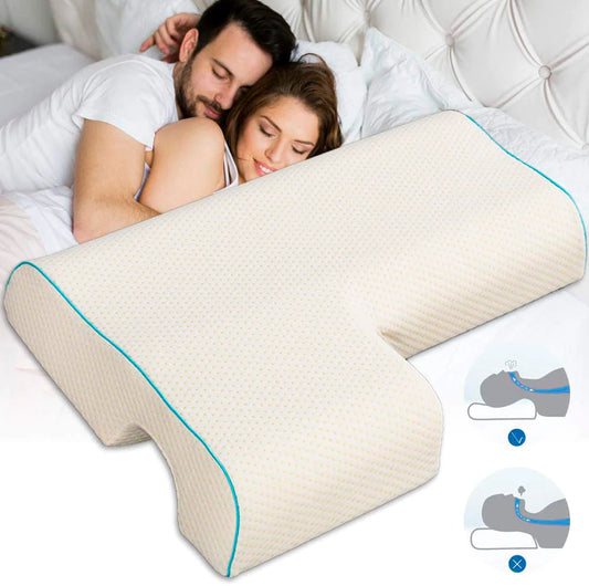 Almohada Viscoelastica para Parejas con funda de Bamboo