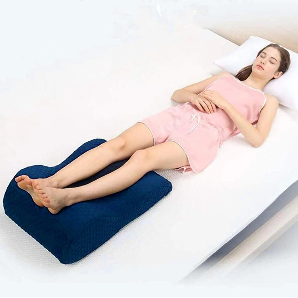 Elevador Ergonómico de Piernas con Funda para Varices y Pies Hinchados