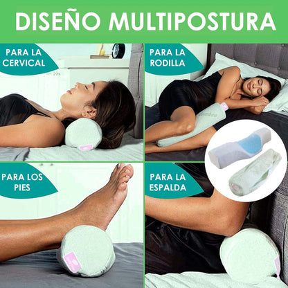 Almohada cervical + Antifaz con gel para relajarse y dormir